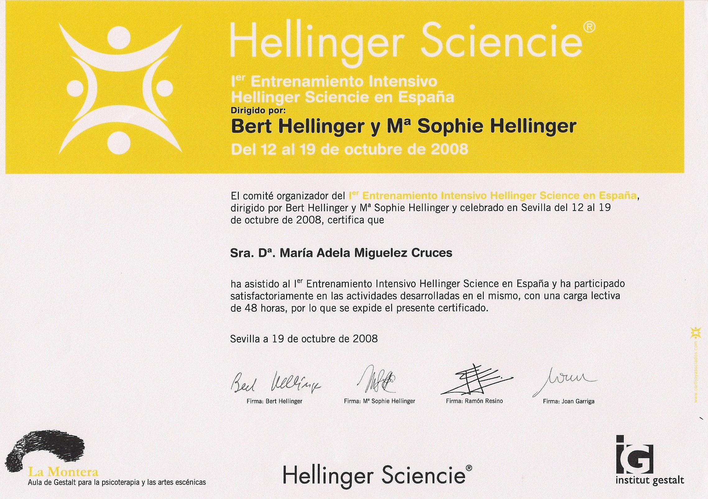 I Entrenamiento Intensivo Hellinger Science